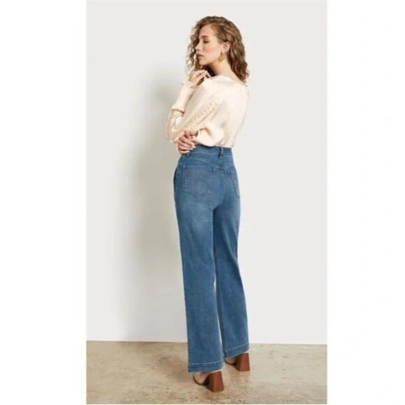 Sam Edelman Codie Med Wash High Rise Wide Leg Women's Jeans Size 29 - Picture 2 of 9